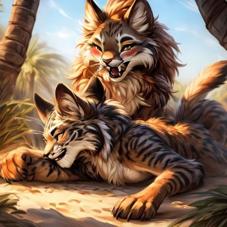 uploaded on e621, by carrot, by castitas, by reallynxgirl, by hioshiru, by loimu, by blotch, by kenket, by lizet,
FurryCore, 
catfolk,
Catra_Shera,
belladonna,
dragon,
(sexy pose), dynamic pose, NSFW, nude,
raised tail, paws, female, flat chest, 
lying on back, butt, presenting, spread legs, 
snuggling, kissing, playing, licking,
feral, furry female anthro cat, detailed and extremely fluffy body fur, tail, stripes, 2 girls, highly_detailed_face, symmetrical_eyes, fangs, open mouth, claws, young,
looking at viewer,
smile, blush, 
athletic, muscular, sleek,
brush stroke style, concept art, highly detailed, masterpiece, best quality, cinematic composition, 
sunlight, on a beach, 
masterpiece, best quality, realistic, (intricate:0.9), (high detail:1.4), film photography, {soft focus}, RAW photo, photorealistic, analog style, subsurface scattering, photorealism, absurd res,