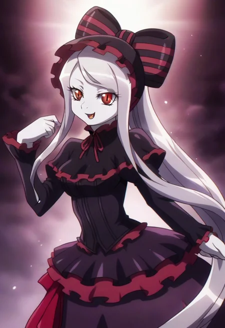 detailed background, shiny skin, posing, rating safe, <lora:shalltear.pony:1>, shalltear,