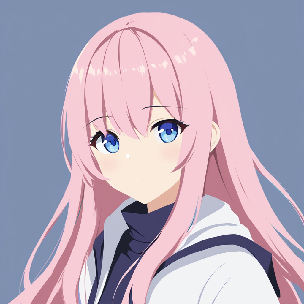 (masterpiece:1.2), (best quality:1.4), vector-artstyle, flat color, simple background, 1girl, solo, blue eyes, pink hair, long hair, bangs, upper body, looking at viewer, <lora:Perfect Hands:0.8>, <lora:neg4all_bdsqlsz_xl_V7:1>, <lora:vector-artstyle-000003:0.6>