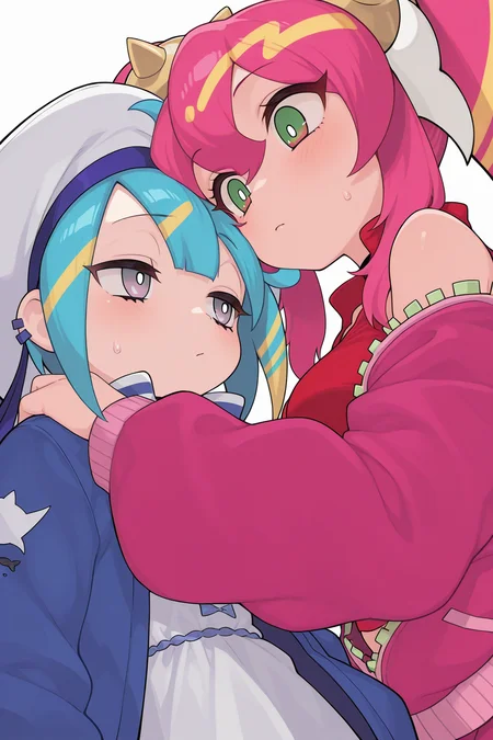 2girls, LiveTwinKi-sikilYu-Gi-Oh,LiveTwinLil-laYu-Gi-Oh,
general, dutch angle, upper body,
<lora:kp_LiveTwinKi-sikilLil-laYu-Gi-OhIllustrious_v1_0:1.0>,
masterpiece, best quality, amazing quality