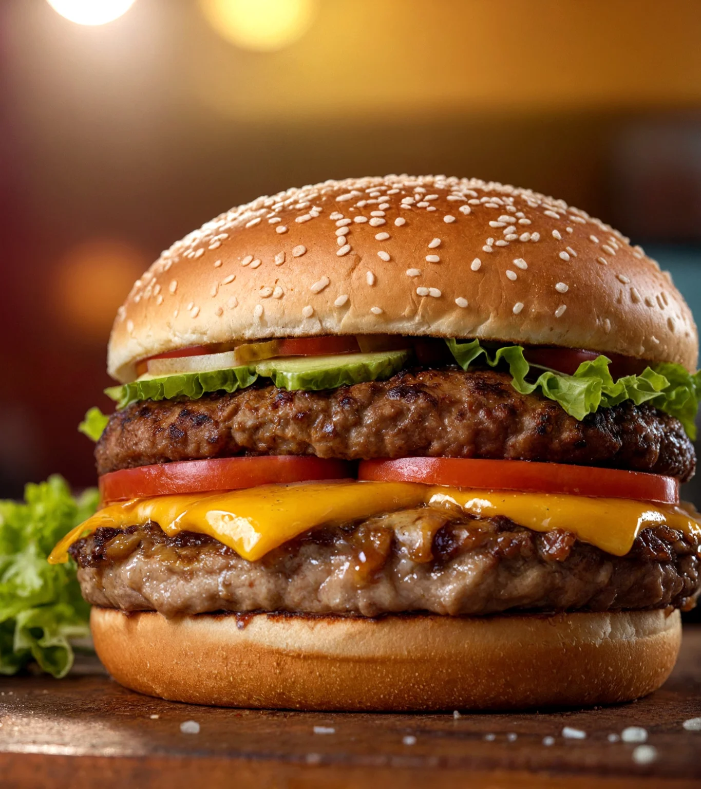 cinematic photo cinematic photo juicy burger, cinematic, Kodak RAW,cinematic, colorful background, , 8k, dramatic lighting, high detail, highly detailed, hyper realistic, intricate, intricate sharp details, , studio lighting, trending on artstation. . 35mm photograph, film, bokeh, professional, 4k, highly detailed . 35mm photograph, film, bokeh, professional, 4k, highly detailed