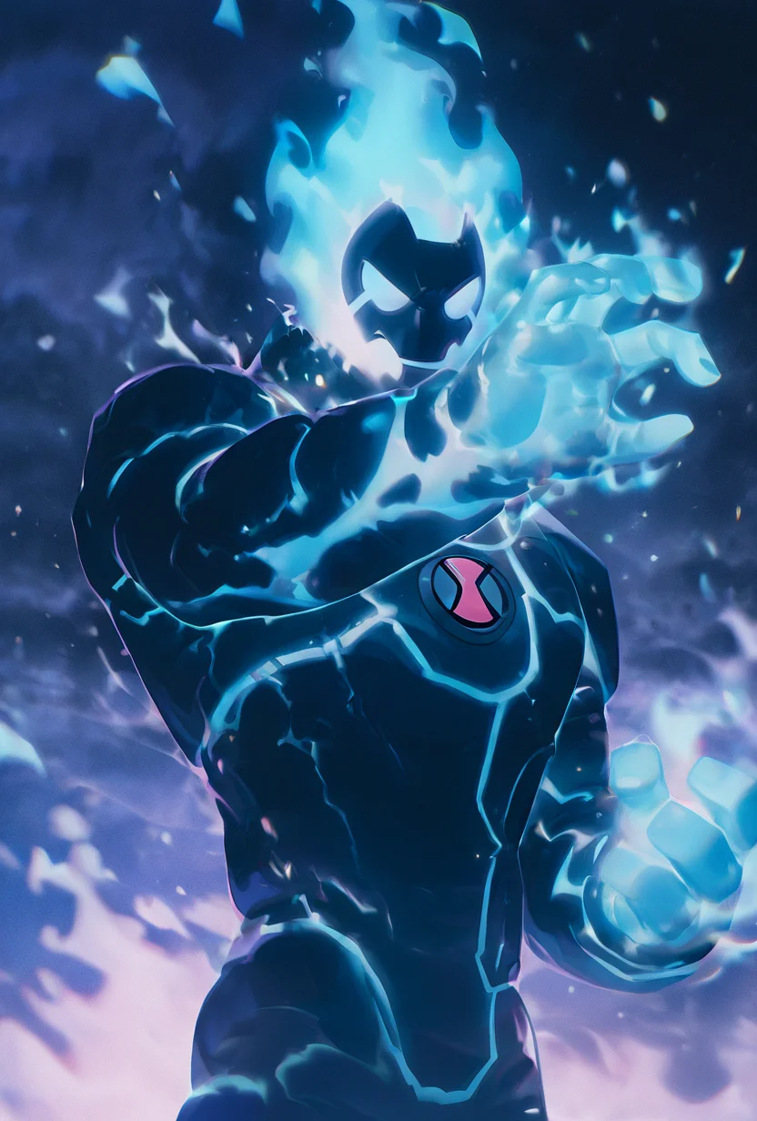 <lora:heatblast-09:1> heatblast, blue fire, black skin,, 1boy, dynamic pose, <lora:WSSKX_WAI:1>, shooting flames, upper body, closeup shot, cowboy shot,, masterpiece, best quality, amazing quality, very aesthetic, absurdres, newest,