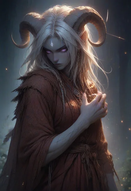 (absurdres, best quality, masterpiece:1.4), score_9, score_8_up, score_7_up, score_6_up, detailed, detailed body, detailed face, world of warcraft, fantasy, <lora:add-detail-xl:1.5>,
fFaceDetail, SkinDetail, ((female, draenei, tall, athletic arms, pale white skin, smooth skin, long white hair, purple eyes, no pupil, no sclera, long white tail), (h0rns, ram horns, white horns),
(long fingers, purple fingernails, purple nail polish)),
(long loose red dress, simple armlet, black facemask, red silk scarf), GunMonk, shotgun,
full body, side view
outdoor, evening, mountains,