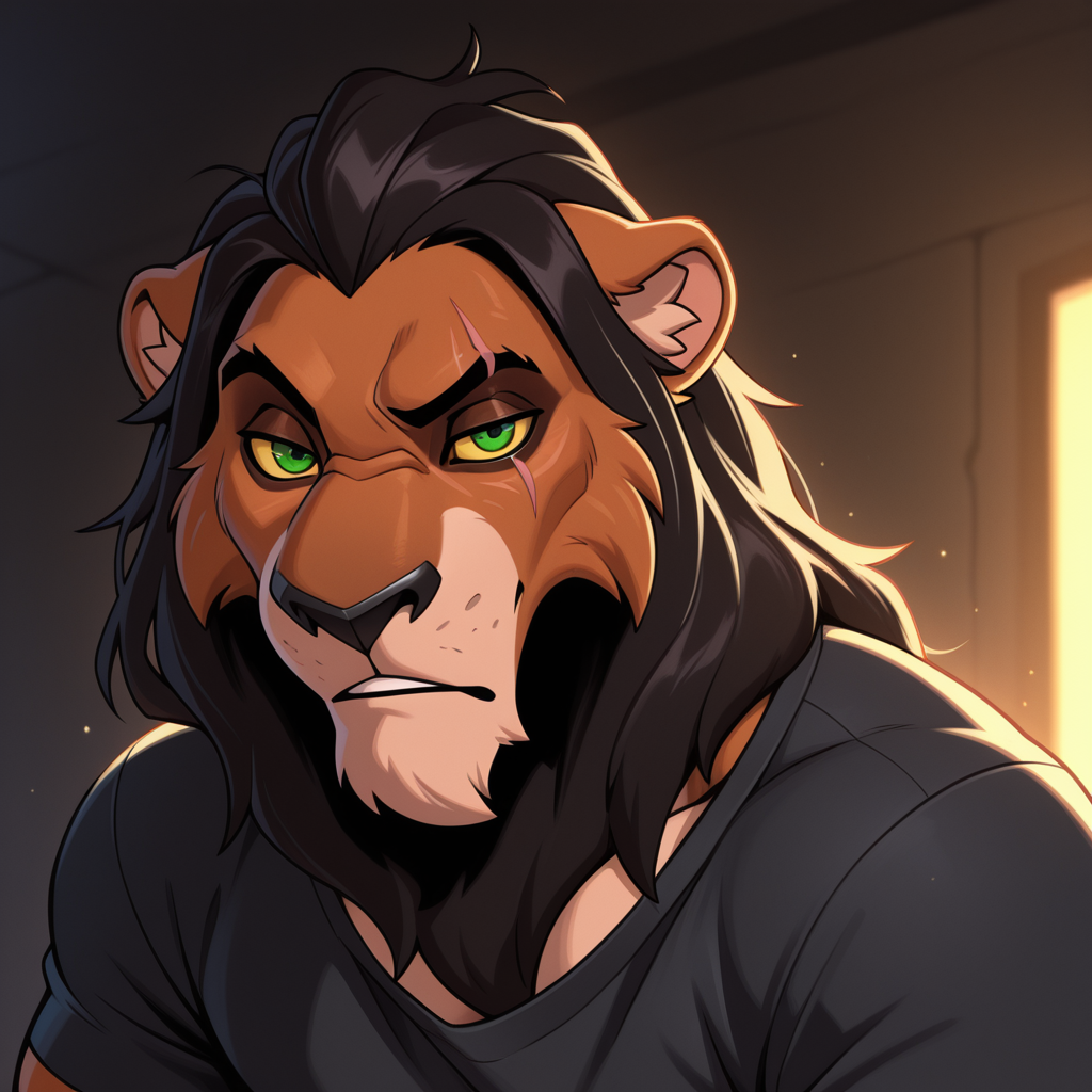 masterpiece, best quality, amazing quality, solo, 1boy, ScarLK, scar across eye, Yellow sclera, green eyes, bara, shirt, close up