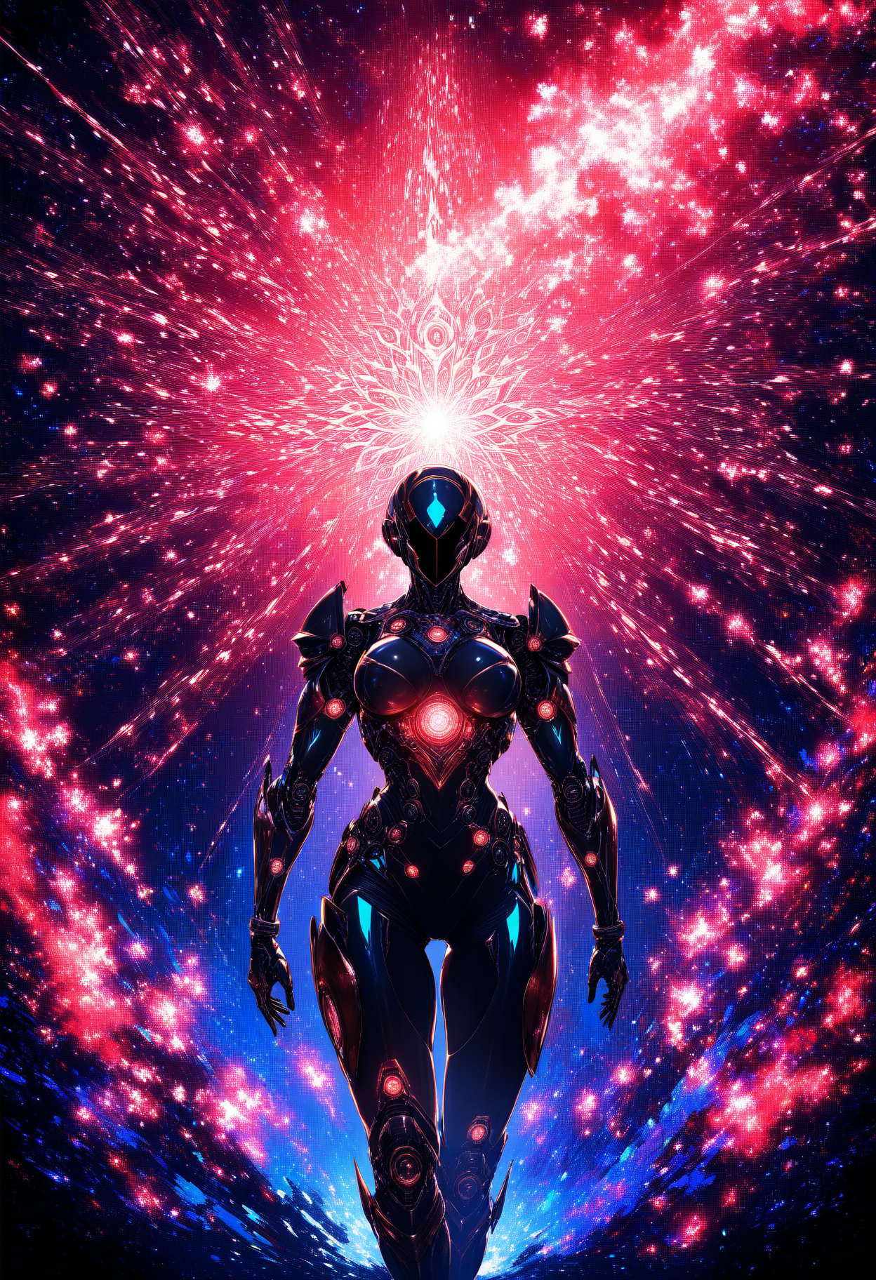 professional 3d model masterpiece,high score,great score,absurdres,  ., a very large and colorful space with a lot of fire and smoke in it's center and a star in the background [23], <lora:R0k00Gl0w1ngHD:1>, (R0k00Gl0w1ngHD, glowing, light particles, space art, generative art, Android Jones, Benoit B. Mandelbrot, fantasy art, concept art, fractals, abstract art), helmet removed [2],thighs [1], . octane render, highly detailed, volumetric, dramatic lighting