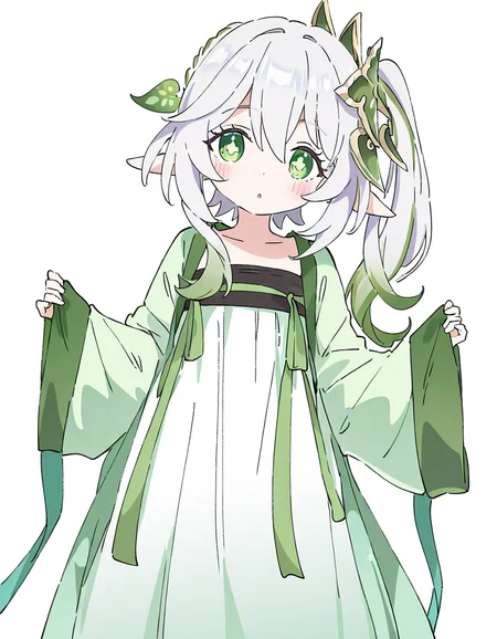 1girl,simple background,white background,hanfu,cowboy shot,alternate costume,nahida \(genshin impact\),<lora:hanfu-000018:1>,, masterpiece, best quality, very aesthetic, absurdres,newest, incredibly absurdres,, (Ixy:0.6)),(hiten \(hitenkei\):0.7),