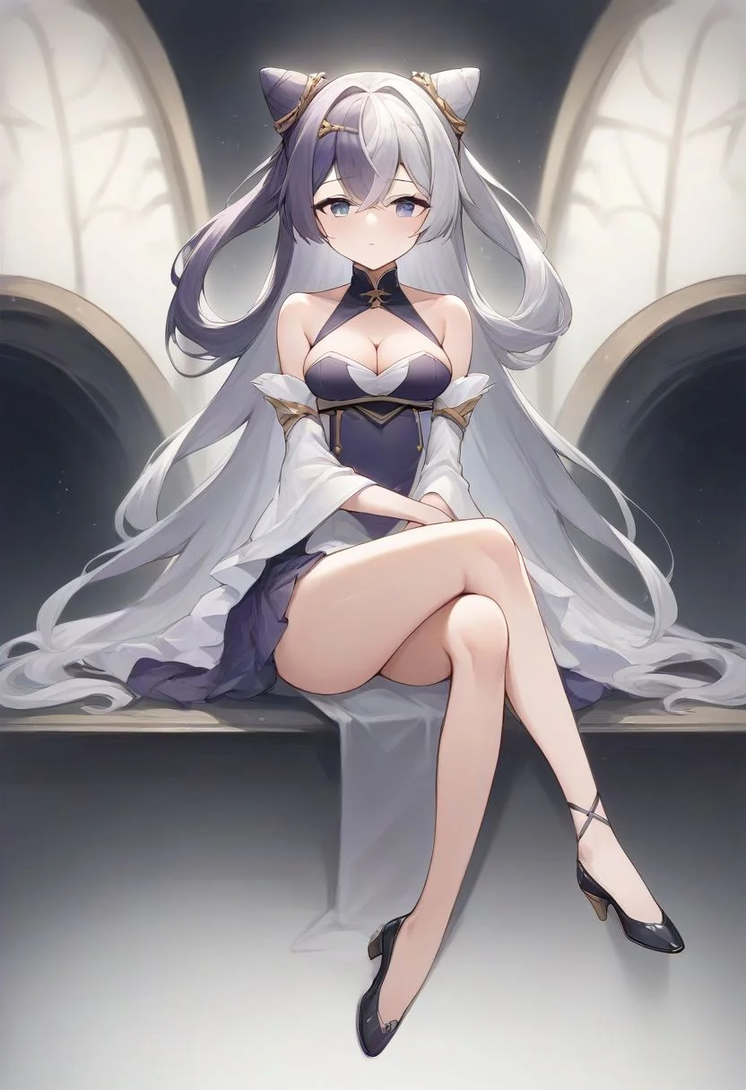 score_9, score_8_up, score_7_up, source_anime, BREAK, ying swei (azur lane), 1girl, solo, full body, sitting pose, hands on lap, thoughtful expression, relaxed posture, cozy background, soft colors, delicate details, serene ambiance, warm lighting, tender mood, ethereal beauty, peaceful surroundings, contemplative gaze, introspective pose, dreamlike quality, refined aesthetics, immersive realism, captivating portrayal.