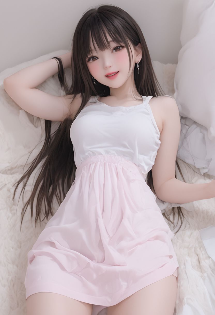 A manga cover of two beautiful girls with long hair, the one on the left is wearing a white dress and has brown eyes, the other girl has a black shirt, they both wear earrings, romantic vibe, cute style, kawaii art, in the style of anime.