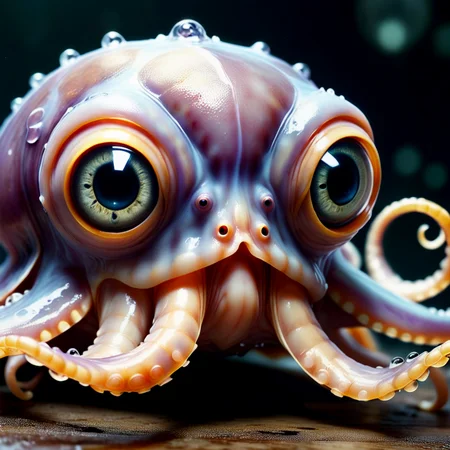 Photorealistic style creating paintings or photographs that closely resemble high-resolution photographs, Snow ; Dumbo Octopus ; malicious ; Jasper, photorealism, closely resemble, high-resolution photographs, lifelike, precise, realistic, meticulous, technical,hyper detailed, maximum fidelity, quality, cinematic, subsurface scattering, maximal attention to correctness and detail, spectrographic illumination, rainbow environmental refraction, breathtaking, hyper realistic, hyper detailed, maximum fidelity, ultra high detail, ultra HD, professional RAW photography, luminous refractions, subsurface scattering, dynamic hdr tone mapping, maximal attention to correctness and detail