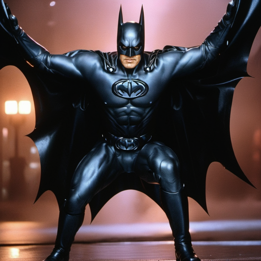 Batman1997-1024, a man dressed as batman, full body, in gotham city, night, rain ,highly detailed, attack on titan, photography, ultra sharp, film, professional, 64k <lora:Batman1997-1024-000500:0.7>