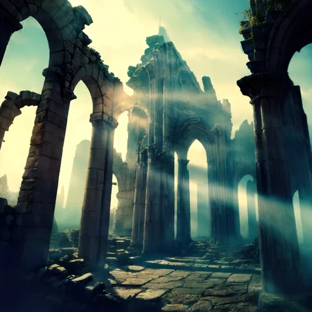 (masterpiece:1.2), (best quality,:1.2), 8k, HDR, ultra detailed, ((photorealistic)), professional light, cinematic lighting, fashion photography, ambient lighting, ruins of a sinister tower on a hill, magical lights, epiCPhoto
<lora:add_detail:1>, FanRu <lora:FantasyRuins:0.9>