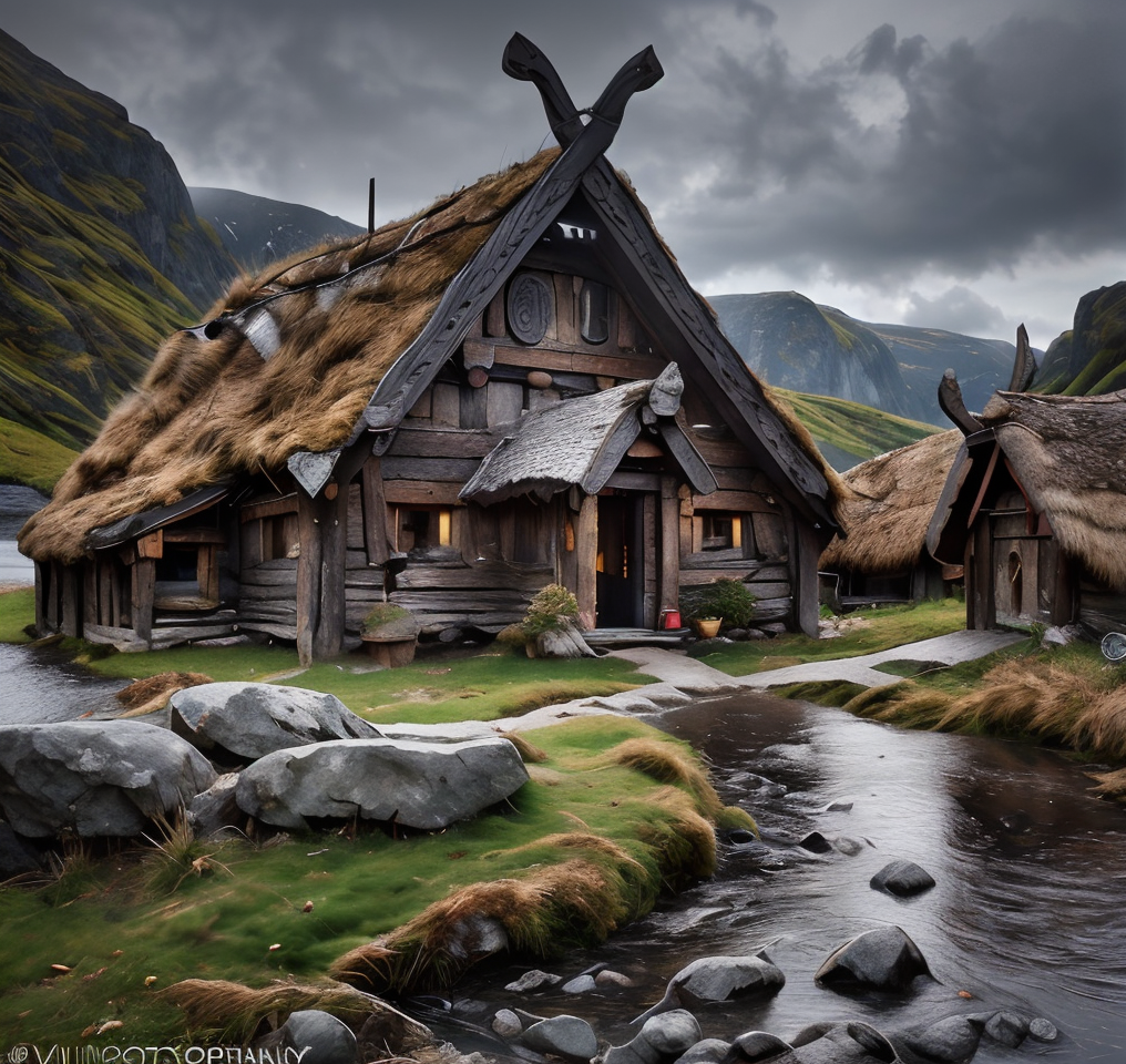 RAW photo, (masterpiece:1.3), subsurface scattering, heavy shadow, (high quality:1.4), (intricate, high detail:1.2), professional photography, HDR, High Dynamic Range, realistic, ultra realistic, photorealistic, high resolution, film photography, ambient lighting, atmospheric effects, <lora:detail_slider_v4:2>, OverallDetail, viking village on the coast, ViVi, <lora:VikingVillage-10:0.85>,  epiCPhoto