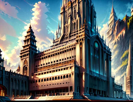 score_9, score_8_up, score_7_up,
<lora:Soviet_Gothic_(Architecture)_(Pony)_(AD):0.8> Soviet Gothic, monumental architecture, architecture, city, cityscape, scenery, building, skyscraper,
8K, In'ei, chiaroscuro, rim lighting, perfect depth of field shot, beautiful, subsurface scattering, idealized city, wide beautiful boulevards, busy city center, parks and manicured lawn areas, large parks, plazas, detailed fluffy anime clouds, skyscrapers, made out of limestone, gothic style, photographic realism, soft lighting, soft shading, art by Thomas Kinkade,
BREAK zPDXL, zPDXLxxx, <lora:wowifierXL:0.2> art by mooncryptowow <lora:sdxl_lightning_8step_lora:0.4> <lora:detailed_notrigger:0.5>