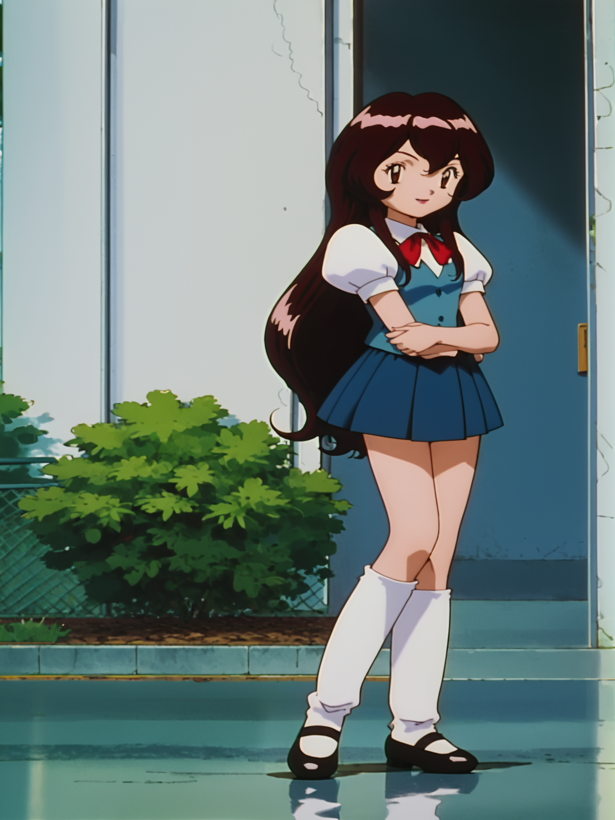 score_9, score_8_up, score_7_up, 1girl, solo, source_anime, anime_screencap, pkmGiselle, long hair, very long hair, big hair, puffy sleeves, short sleeves, mary janes, shoes, socks, <lora:pkmGiselle:1> standing, looking at viewer,