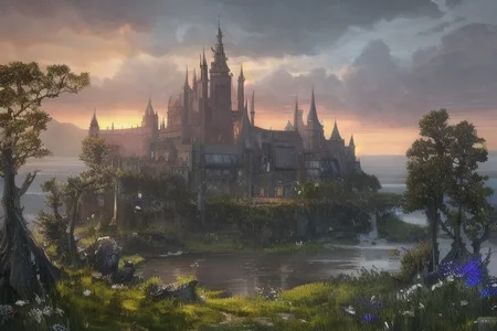 (masterpiece:1.2), (best quality,:1.2), 8k, HDR, ultra detailed, ((photorealistic)), professional light, cinematic lighting, fashion photography, ambient lighting, fantasy, background, a sinister castle in a big lake, <lora:detail_slider_v4:1>, FanLan, <lora:FantasyLandscape-10:0.7>, epiCPhoto,