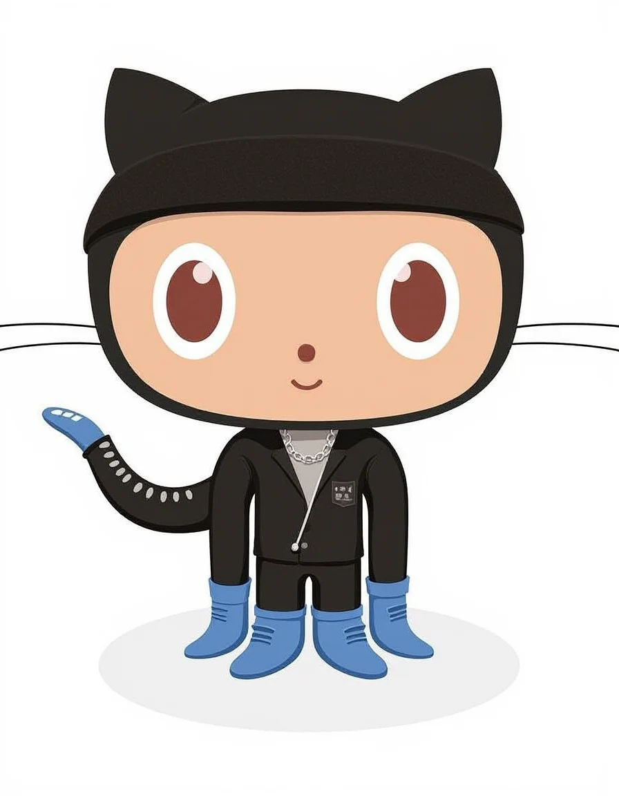 A graphic illustration of Octocat as Eminem.<lora:General Flux\octocat.safetensors:0.9:1.0>