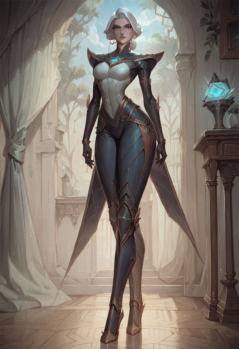 score_9, score_8_up, score_7_up, score_6_up, score_5_up, score_4_up, ,(8k uhd, masterpiece, best quality, high quality, absurdres, ultra-detailed), Camille, League of Legends, FEMALE, WOMAN, full body