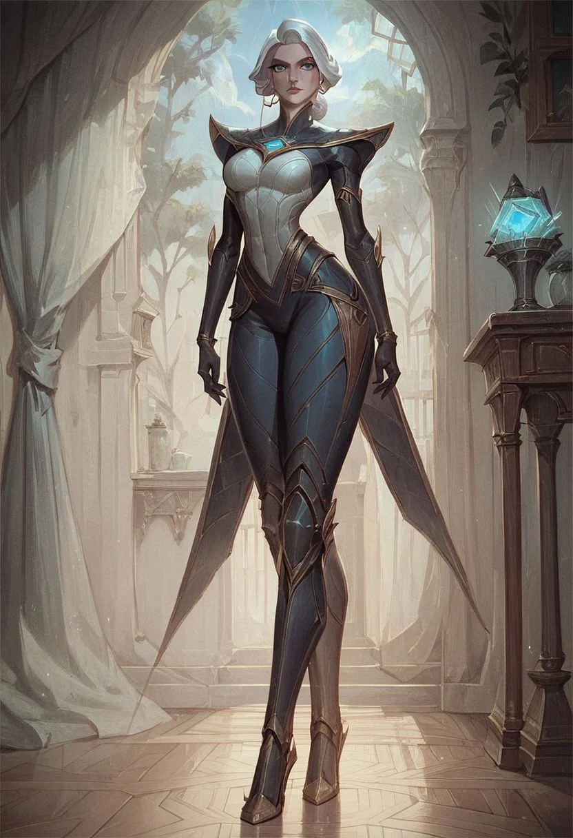 score_9, score_8_up, score_7_up, score_6_up, score_5_up, score_4_up, ,(8k uhd, masterpiece, best quality, high quality, absurdres, ultra-detailed), Camille, League of Legends, FEMALE, WOMAN, full body