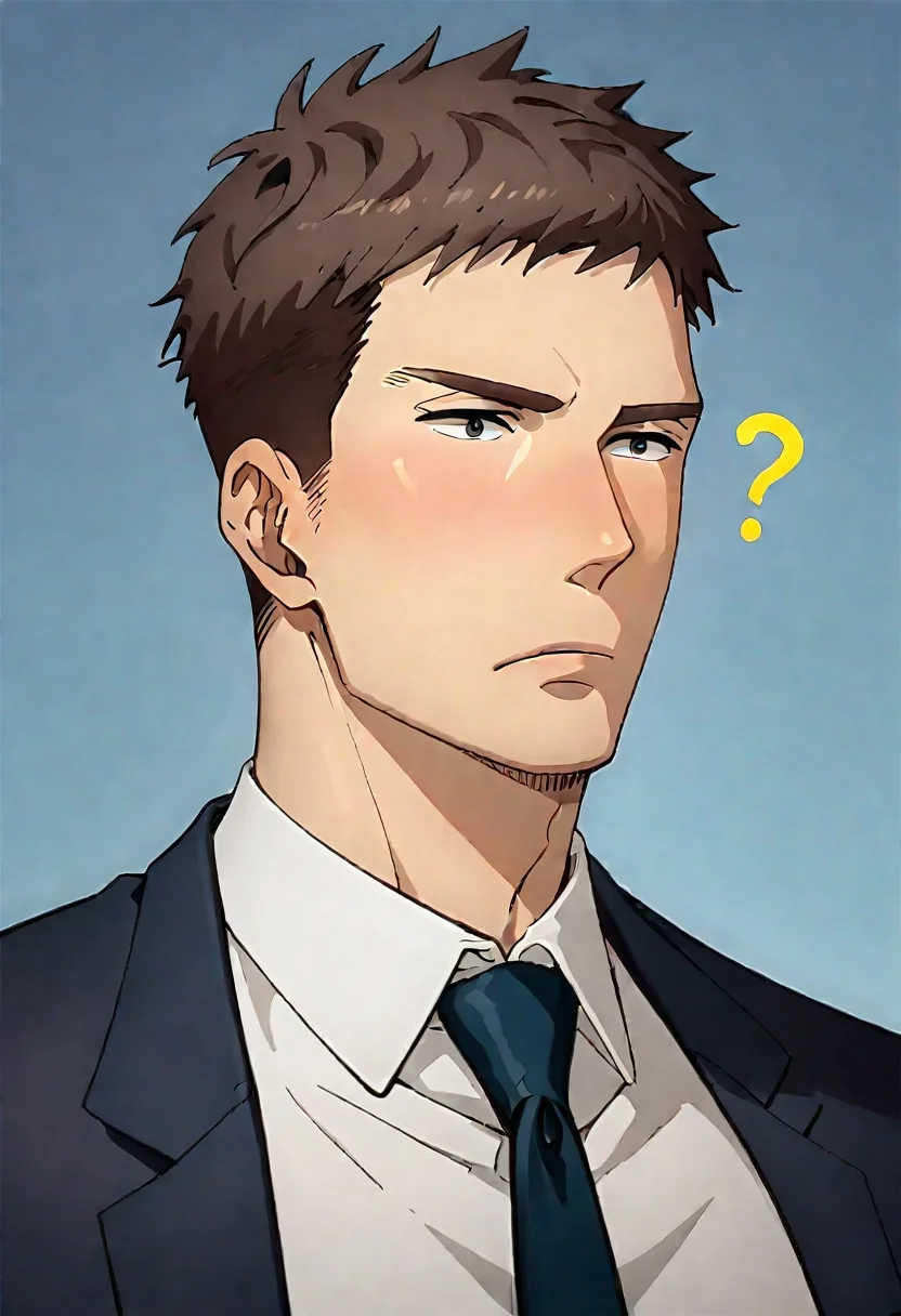 (score_9, score_8_up, score_7_up), ((source anime, best quality, best aesthetic, perfect anatomy, Gold Ratio, Art Composition, zPDXLxxx)), 1boy, doumeki, male_focus, handsome detailed face, black eyes, collared shirt, blazer, necktie, solo, modern office, portrait, (((Confused, rim lights, side view down, dramatic angle, Reclining, spread arms))), <lora:aesthetic_anime_v1s:1>, <lora:Smooth Anime 2 Style SDXL_LoRA_Pony Diffusion V6 XL:1>, <lora:Doumeki:0.8>