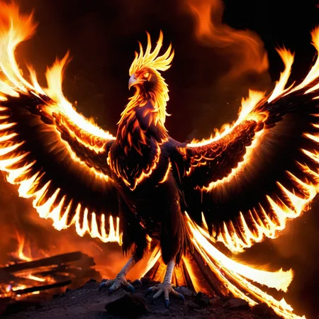 ((immolation)) phoenix,<lora:phoenix-000002:0.5>,