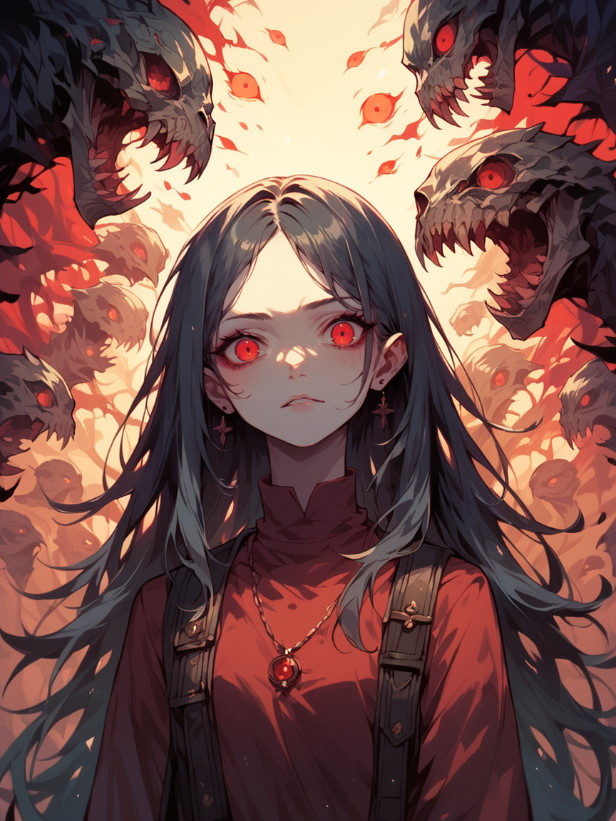 score_9, score_8_up, score_7_up, score_6_up,   <lora:cr33pXLP:1> cr33p, 1girl, long hair, red eyes