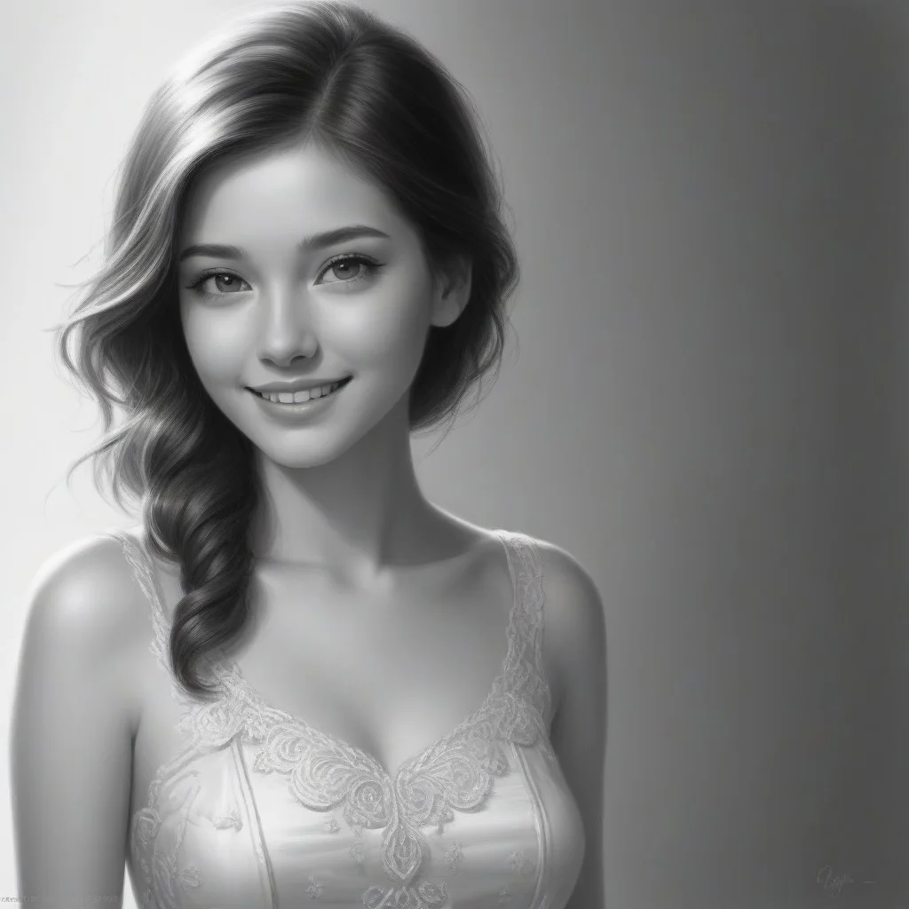 Expressiveh, score_9, score_8_up, score_7_up, score_6_up, score_5_up, score_4_up, godrays,  
girl stay face to camera, playful look and smile, technorave black and white pencil sketch, play of light and shadow, full-length beauty, beautiful high bust sensual graceful gentle girl, non-standard appearance, porcelain skin, transparency, ephemerality, sensual, gentle, contrast, full-length, bright lighting, beautiful, realistic, fantasy, quick sketch, rough lines, unusual, abstraction, fantastic elements, minimalism, monochrome
