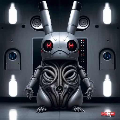 pikachu as bionic cyborg, art by hr giger, highly detailed, realistic style, , <hrgiger-drmacabre>, art by hr giger,, <3d-female-cyborgs>