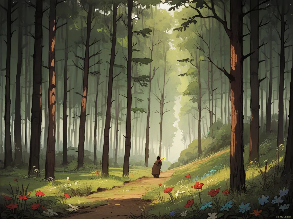 score_9, score_8_up, score_7_up, score_6_up, score_5_up, score_4_up, <lora:4l4r1k0XLP:0.6> 4l4r1k0, forest, magical, flowers, glowing