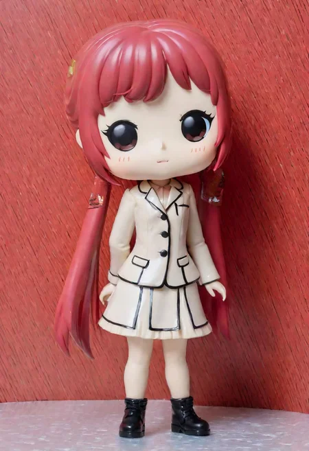 masterpiece, photograph,realistic lighting, absurd quality,realism best quality, <lora:Ami_Arakawa:0.7>, PEPopFigure, funko pop