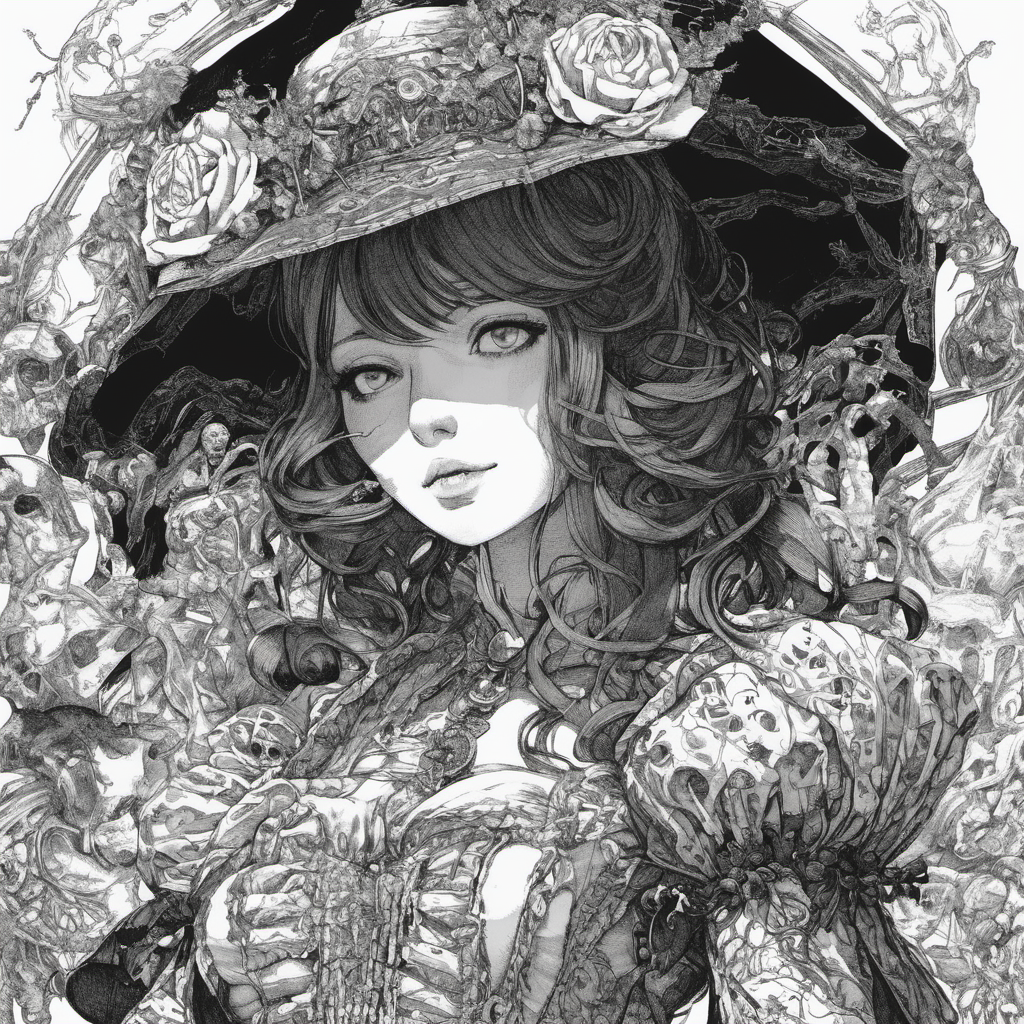 high quality, masterpiece, extremely detailed, dansemacabre  , anime girl   <lora:dansemacabre-000007:0.85>