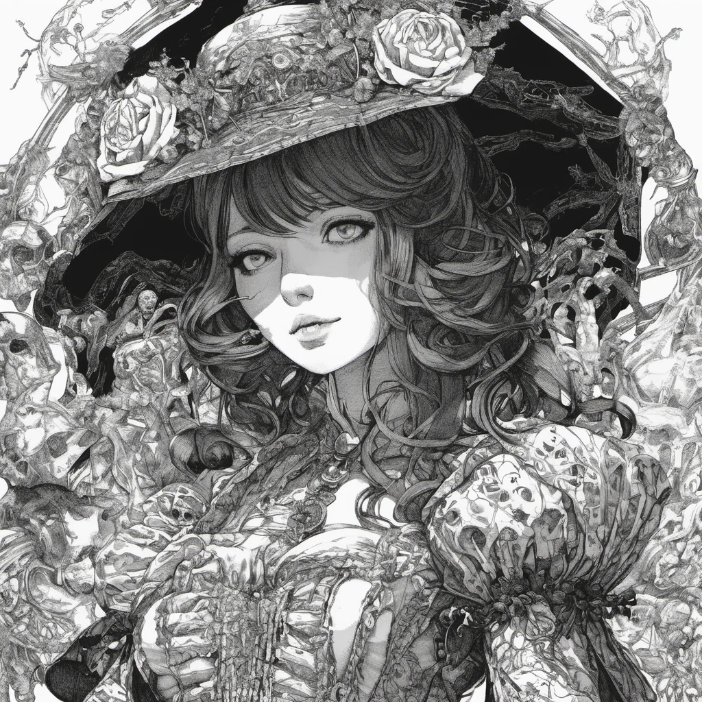high quality, masterpiece, extremely detailed, dansemacabre , anime girl <lora:dansemacabre-000007:0.85>