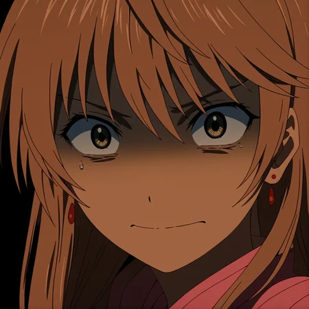masterpiece, best quality,
anime screencap, cel shading,
<lora:remerciernike.sdxl.v2:0.95>
remerciernike, constricted pupils, shaded face, black background, close-up, night, pinkdress, portrait, closed mouth, looking at viewer, scared, smirk, tears, sad,