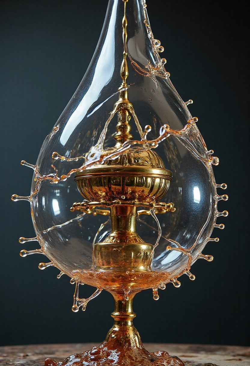 In the shape and style of a yfg-dr0p water drop splash photo of a , Futuristic spaceship, huge, machinery, mechanical (intricate, fractal, rococo, baroque, complex, detailed:1.4) engineering, hi-tech, intricate, dramatic shadows, sci-fi streamline, sci-fi streamline, Steampunk, huge.