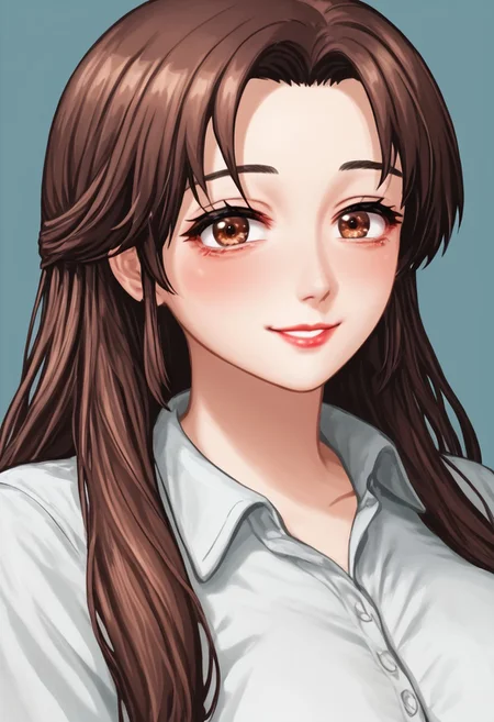 score_4,score_5,score_6,score_7_up,score_8_up,score_9
JSK Studio,Multiview,
((masterpiece,best quality,ultra detailed,highres,HD,4k:1.2)),
Yuko,1 cute woman,solo,Adult woman, Brown hair, Forehead,medium long hair, reddish brown eyes, droopy eyes, lipstick, large breast.
smile,light smile,