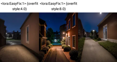 wide angle exterior background, outdoors, night, an uncanny residential town that is a bit too perfect to be real, <lora:sdxl_liminal_v1-step00003000:1>