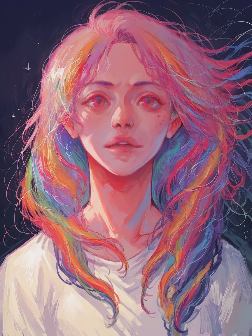 score_9, score_8_up, score_7_up, score_6_up, score_5_up, <lora:cryb0rgXLP:0.7> cryb0rg, colorful, 1girl, long hair,