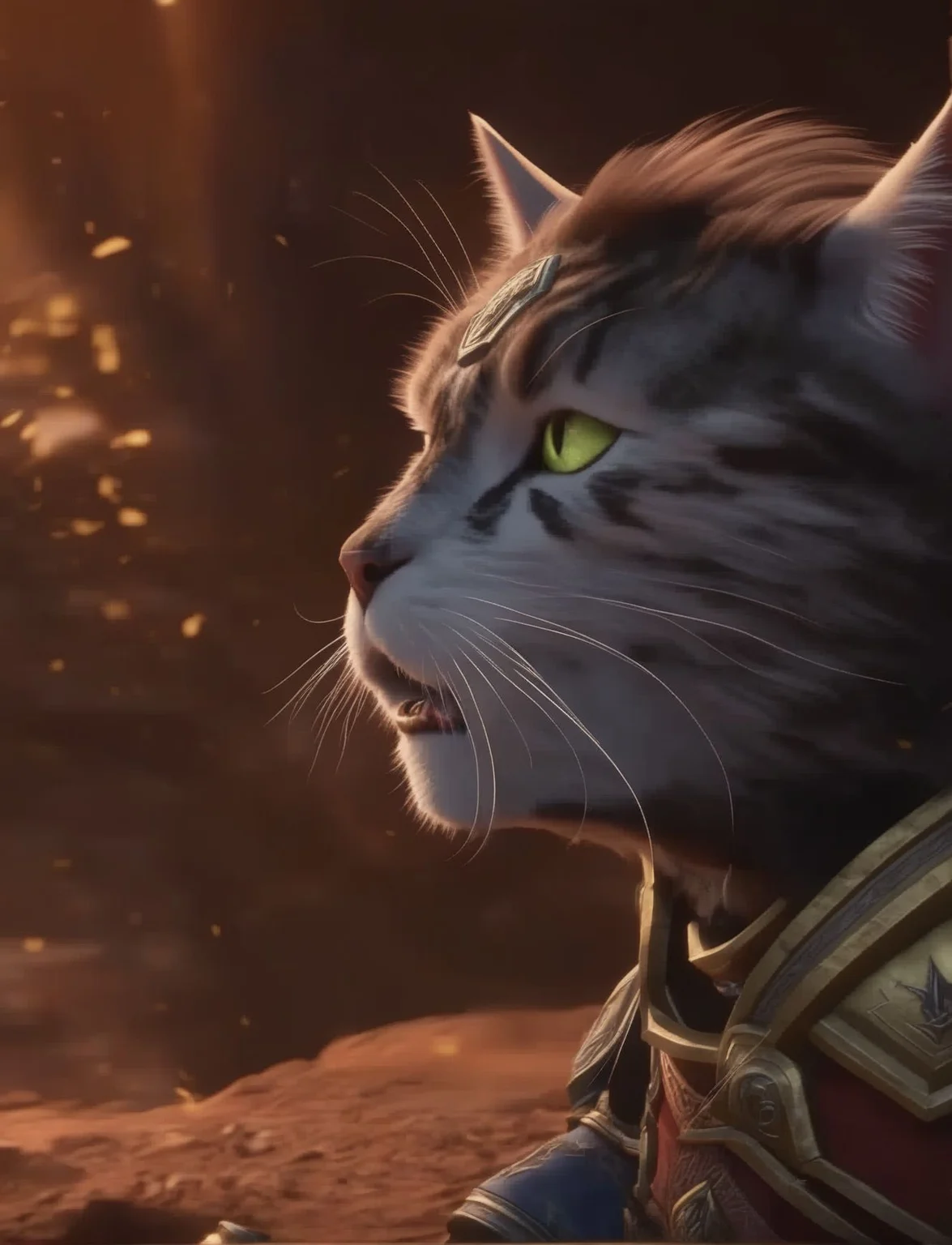 A cat World of Warcraft cinematic style <lora:SDXL-World-of-Warcraft-cinematic-style-Lora-r32:0.8>