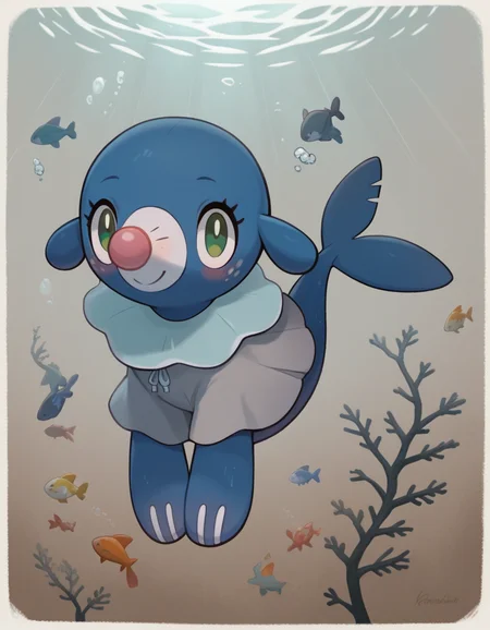 score_9, score_8_up, score_7_up, score_6_up, score_5_up, score_4_up, 1girl, full body, solo,
(orange college pullover sweatshirt), (grey socks), (grey skirt),
<lora:Popplio v1:0.8> popplio, blue fur, white snout, pink nose, droopy ears, whisker markings, blue collar, frilled collar, pokemon \(creature\), (seal \(animal\):1.2), green eyes, eyelashes, fish tail, flippers, freckles, light smile, blush, looking at viewer, (set in a haunting shipwreck, with eerie shadows, abandoned artifacts, darting fish, a mysterious, enchanting ambiance ), underwater, swimming,
