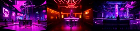 highly insanely detailed, masterpiece, top quality, best quality, highres, 4k, 8k, RAW photo, (very aesthetic, beautiful and aesthetic),
__lazy-wildcards/subject/env-bg-interior/cyberpunk_club/prompts__,
<lora:Cyberpunk_Club:0.8>,
(1girl:1.3), 1other,
__lazy-wildcards/dataset/background__,âââ