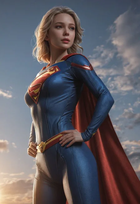 half-length,1girl,(Perfect figure,be tall and slim),solo,standing,(outdoor:1),sky,Focus on the face,Beautiful face,Detailed delicate young face,supergirl, (Super girl suit:1.5),Jumpsuit,(huge breasts,Big tits,Big breasts:1.3),thigh gap,camel toe
realistic style,vivid picture,masterpiece, (best quality:1.2),ultra-detailed,realistic,High definition,High quality,Cinematic Light,Ray tracing,ultra high res,UHD,(photorealistic:1.5),intricate details,detailed texture,finely detailed,High quality shadow
, DV_Kawai_Vicious,