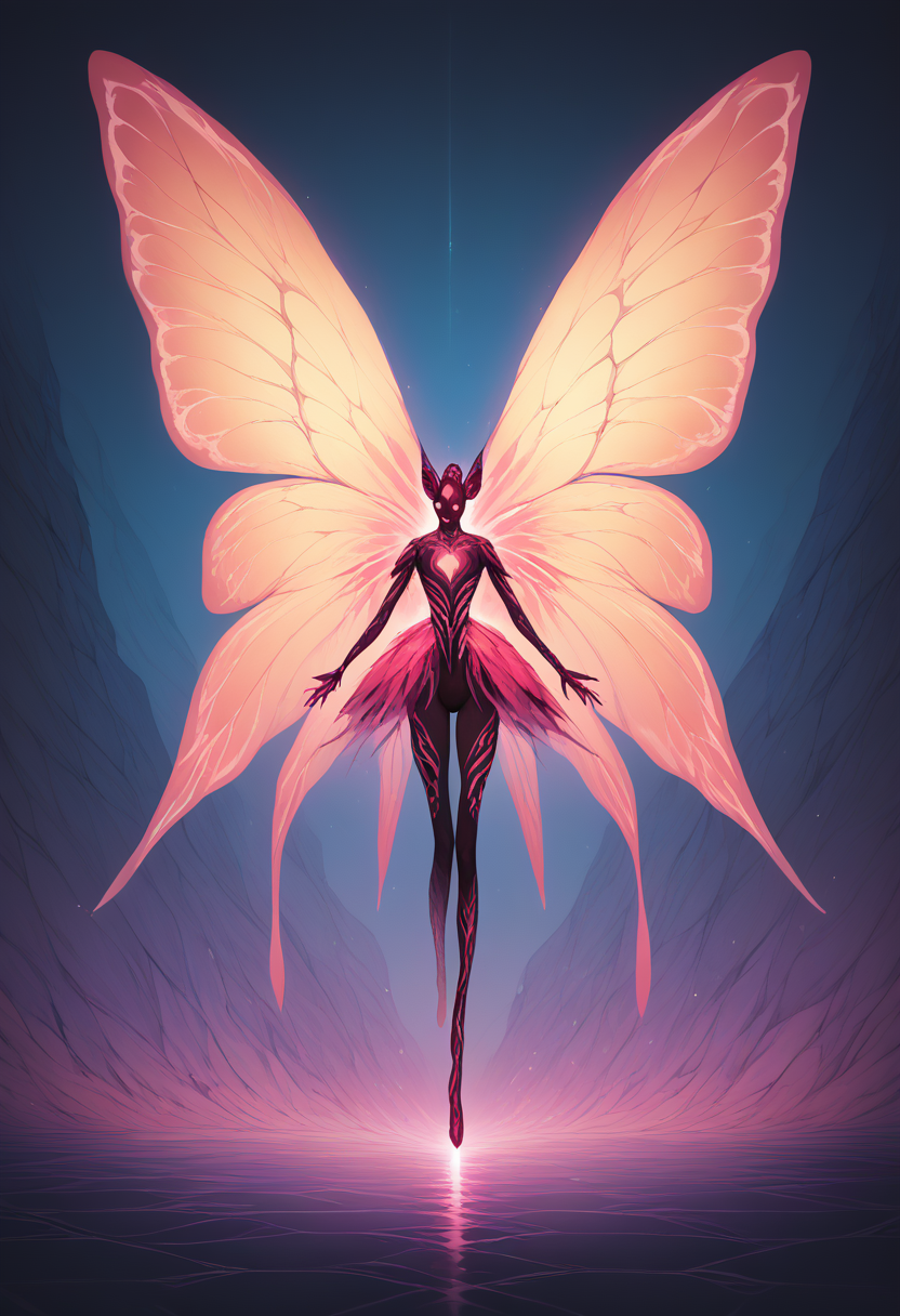 embedding:lazyup, ,zzCitronLegacy, morphing butterfly, neon meadow, glowing flora, intricate wings, color gradient, surreal transformations <lora:CiTron_Legacy_P1:1.0000000000000002> <lora:TrendCraft_The_Peoples_Style_Detailer-v2.0A-3_13_2025-PonyXL:0.4000000000000001>