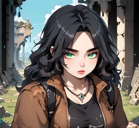PonyScores7, source_anime, ah1, IllustriousQual, <lora:natsumi_style:0.5>, <lora:by_usakun-pony:0.4> by usakun, <lora:Akina_Bbw_Style_-_PonyXL:0.2> AkinBw
BREAK 1girl, mature female, (round face:1.2), (thick eyebrows:1.3), (curvy), round-chin, caucasian, (plump face), <lora:Round_face:0.2>, <lora:ETO_OCPonyXL:0.5> eto_oc, skindentation, (plump), thick thighs, wide hips, busty, voluptuous, lips, <lora:venus body PonyXL:0.4>, <lora:shinyskin2:0.2> glistening skin
BREAK (curly hair), long hair, (black hair:1.4), (parted hair:1.7), messy hair, kinky curls, <lora:hairdetailpxl:0.2> hairdetailpxl
BREAK (brown and green eyes), (brown_flecked_irises), (green_flecked_irises), (colorful eyes), (multicolored eyes), (downturned eyes:1.4), <lora:expressive eyes:0.5> expressive eyes, <lora:eyedetailpxl:0.2> eyedetailpxl, <lora:Eyes_High_Definition:0.3> EyesHD
BREAK an expression of excitement, <lora:Expressive_H:0.2> Expressiveh, <lora:Emotional_Anime_Expressions_PonyXL_Concept:0.2> emotional, <lora:Best_Facial_Expression_LoRA_PONY:0.2>, <lora:expresionesv3Rank128:0.2> expresiones, <lora:Detailed expressive EXEV style -XL Pony V1.0:0.2> FaceDetail
BREAK ((a surprise proposal at a scenic historic village))
BREAK dark pastel blue punk Rock Witch, a black lace dress, leather jacket, and lace-up ankle boots, Features a wide-brimmed hat and layered crystal necklaces
BREAK (((mutant-inhabited ruins, twisted creatures, dangerous territory, remnants of civilization)))
BREAK <lora:xl_more_art-full_v1:0.2>, <lora:aesthetic_anime_v1s:0.2>, <lora:EpicF4nta5yXL:0.2>, <lora:detailxl:0.2> detailxl, <lora:Fant5yP0ny:0.2>, best quality, amazing quality, best aesthetic, absurdres, illustration, Volumetric_Lighting, ultra-detailed, very aesthetic, intricate details, 8k, masterpiece, best_quality
BREAK (zoom_out:1.8), (metalhead fashion style, inspired by heavy metal music culture, features black clothing, leather jackets, band t-shirts, and metal accessories, promotes individuality and rebellion, celebrates a love for music and expression through clothing)
BREAK Stable_Yogis_PDXL_Positives, AS-Adult, <lora:Complicated fantasy portrait - XL Pony V2.0:0.3>, bad-hands-5, <lora:HDA_Detailer:0.5>, HDA_FatGirlXL,