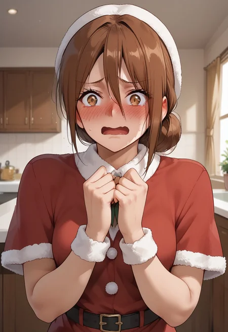 score_9, score_8_up, score_7_up, score_6_up, (1girl ), (solo),
BREAK,
HDA_MasterpieceXL_v.1,
BREAK
1girl: <lora:Keiko_Sekijou_BWBGD-v:3>, Keiko Sekijou, Bokutachi wa Benkyou ga Dekinai, long hair, brown hair, bun, bangs, reddish-brown eyes,mature woman, thin woman, indecisive ,locks,medium breasts,
BREAK
((Erotic Christmas clothes)) ,half body, 
((embarrassed:1.5)) , blush:1.6, open mouth, wavy mouth,(Hands trying to stop the spectator:1.4)