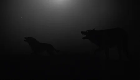 <lora:BWGH625600:0.9> (dark night, cinematic black and white:1.2), (wolves, [the baying of the hounds : Diabolical beasts and roaming the forest:0.5]:1.2), ([running wolves : luminous glowing wolf eyes in the darkness:0.5]:1.3), (snarling sharp teeth:1.1), atmospheric fog
BREAK haunting, dramatic, ornate, detailed, (sharp focus:1.1) [by Fuseli : by Sydney Parkinson:0.5]