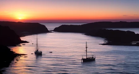 ((masterpiece)), (realistic), (sunset:1.2), (seascape:1.2), (colorful sky), (seagulls:1.1), (beach:1.1), (waves:1.1), (rocks:1.1), (boats:1.1), (reflection:1.2), (silhouette:1.2), (harbor:1.2), (peaceful:1.1), (serene:1.1), (tranquil:1.1), (calming:1.1), (harmonious:1.2),
The sun was setting over the horizon, painting the sky in a breathtaking array of colors. Shades of pink, orange, and yellow blended together to create a vibrant and colorful sky. Seagulls flew gracefully overhead, their wings casting shadows on the calm waters below. The beach was a peaceful and serene place, with waves gently lapping at the shore. Smooth rocks scattered along the coastline, providing a perfect spot for a quiet moment of reflection. Boats floated in the harbor, their masts creating silhouettes against the colorful sky. The reflection of the sky in the water created a harmonious and tranquil atmosphere. As the sun disappeared below the horizon, the sky turned darker, but the sense of calm remained, leaving a feeling of peacefulness and contentment.
