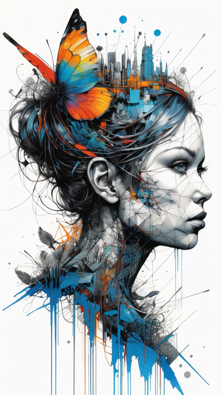 mysterious silhouette woman, by Minjae Lee, Carne Griffiths, Emily Kell, Geoffroy Thoorens, Aaron Horkey, Jordan Grimmer, Greg Rutkowski, amazing depth, masterwork, surreal, geometric patterns, intricately detailed, bokeh,  perfect balanced, deep fine borders, artistic photorealism , smooth,  great masterwork by head of prompt engineering   <lora:add-detail-xl:2>