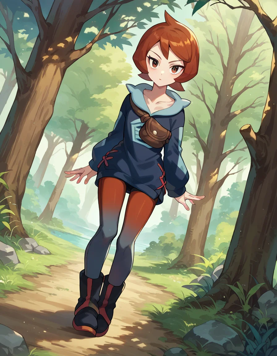 score_9, score_8_up, score_7_up, source_anime,
pokemonarezu, <lora:pokemon-arezu-ponyxl-lora-nochekaiser:1>
pokemonarezu, brown hair, cowlick, short hair, brown eyes,
black footwear, boots, collarbone, diamond clan outfit, jacket, long sleeves, pantyhose,
outdoors, nature,
looking at viewer, cowboy shot, dutch angle,