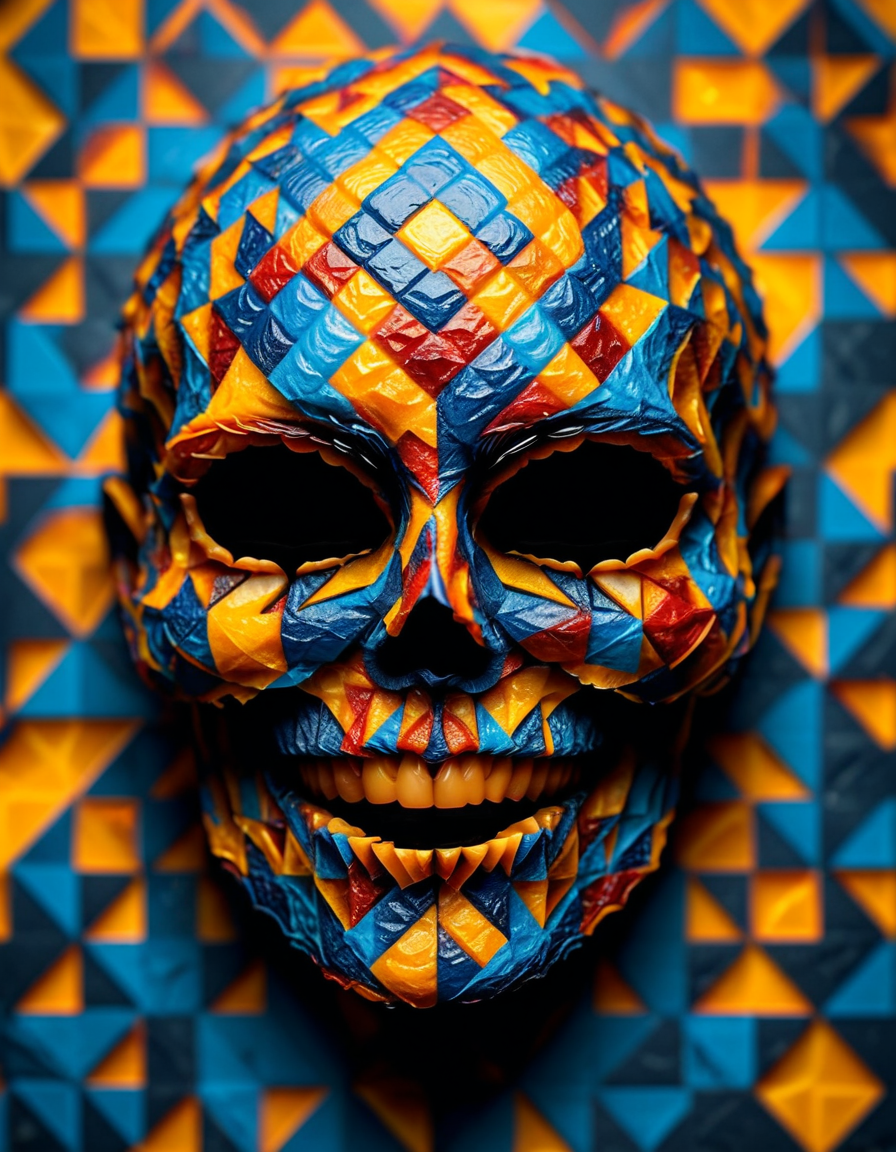 Mysterious made of ral-roasted, Evil, geometric patterns, <lora:ral-roasted-sdxl:0.8>, colorful, holy, illustrious, fine polished, luxurious sharp focus, stunning, polished, fine detail