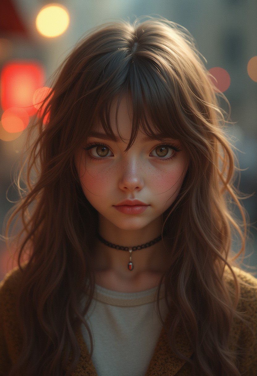 hyperrealistic digital painting by J. Scott Campbell and Jeremiah Ketner and Thomas Saliot, shallow depth of field, realistic, bokeh