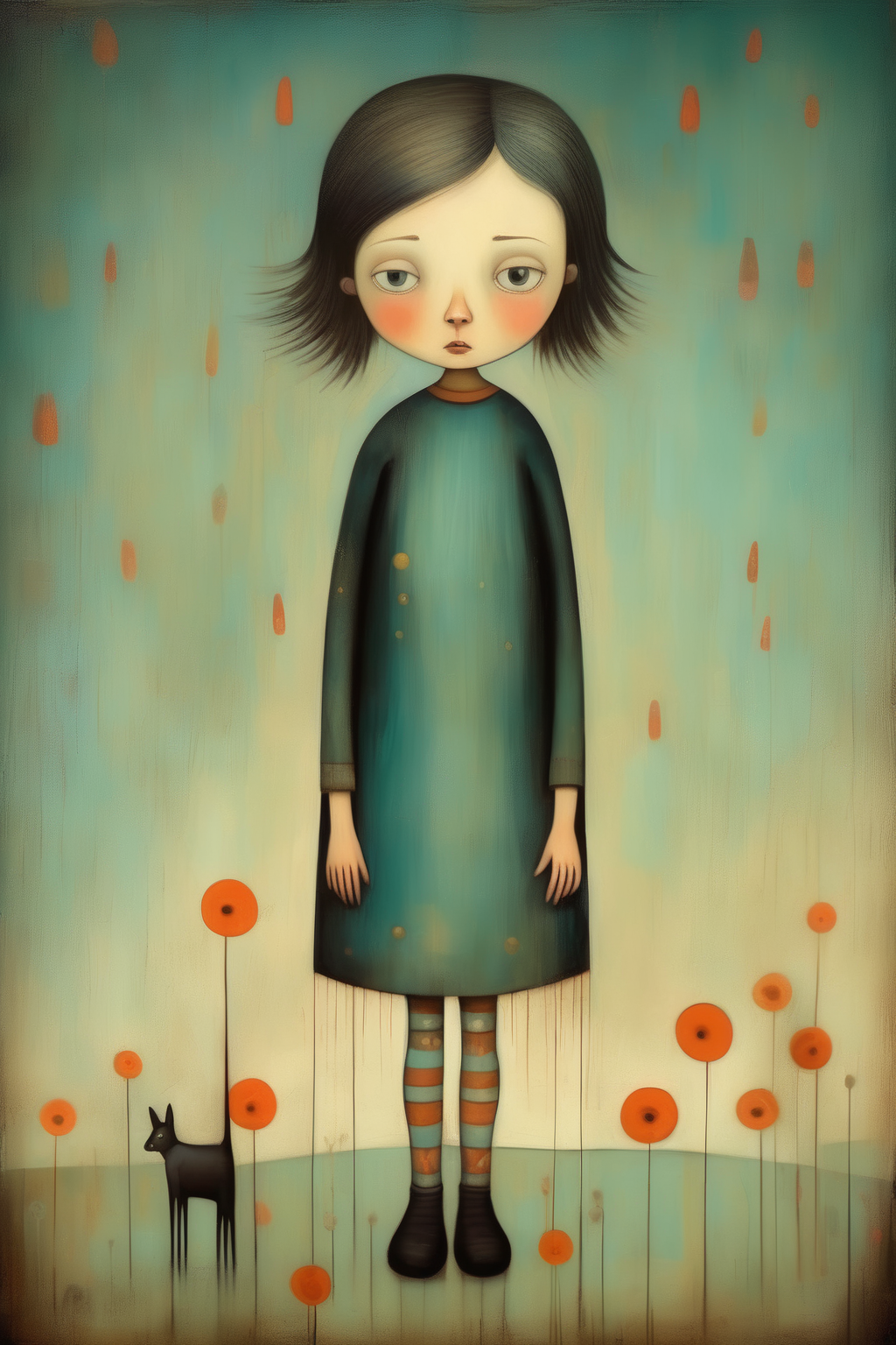 <lora:Tracie Grimwood Style:1>Tracie Grimwood Style - full body shot of a little girl on her knees